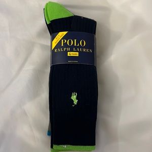Polo Ralph Lauren Dress Socks. 4 pairs. NWT